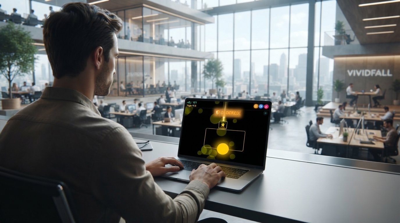 VividFall being played on a Windows PC